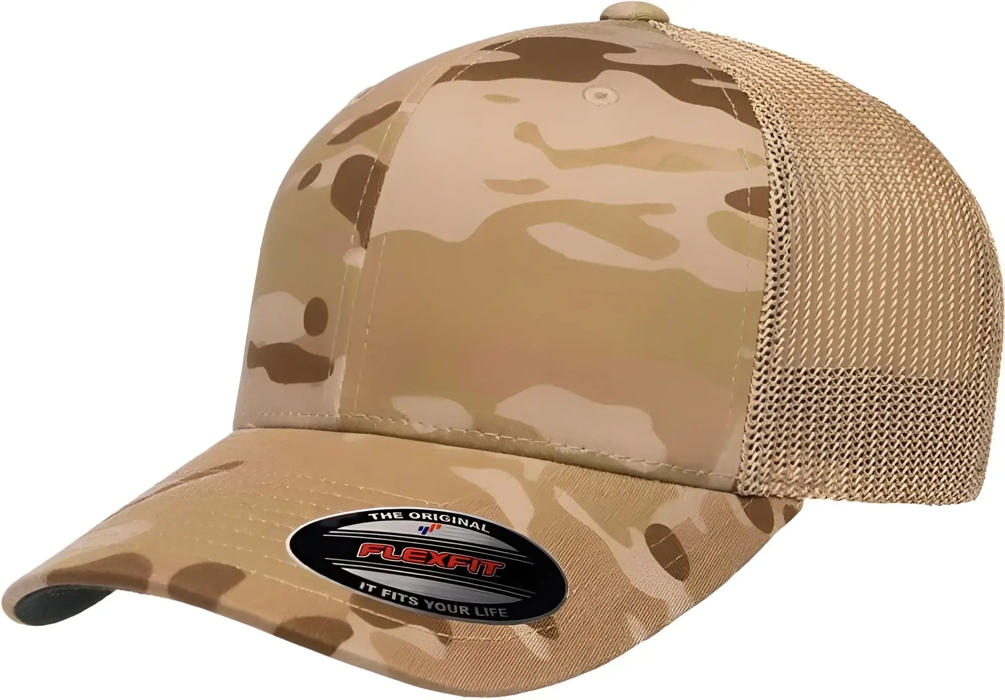 Flexfit 6511MC MultiCam Trucker Cap - Multicam Arid Tan - Multi-Colored / 6 7/8’’ - 7 1/2’’