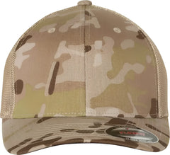 Flexfit 6511MC MultiCam Trucker Cap - Multicam Arid Tan - Multi-Colored / 6 7/8’’ - 7 1/2’’