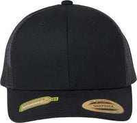 Flexfit 6606R Sustainable Retro Trucker Cap - Black - Black / One Size Fits Most