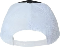 Flexfit 6606R Sustainable Retro Trucker Cap Black White Black White / One Size Fits Most