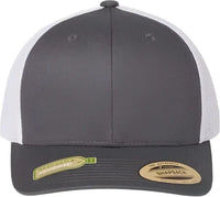 Flexfit 6606R Sustainable Retro Trucker Cap Charcoal White Dark Gray White / One Size Fits Most