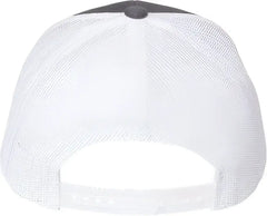 Flexfit 6606R Sustainable Retro Trucker Cap Charcoal White Dark Gray White / One Size Fits Most
