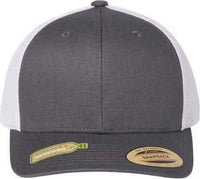 Flexfit 6606R Sustainable Retro Trucker Cap - Charcoal White - Dark Gray White / One Size Fits Most