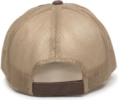 OC Sports FWT-130 Garment Wash Mesh Back Baseball Cap - Brown Tan | HIT a Double