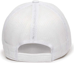 OC Sports FWT-130 Garment Wash Mesh Back Baseball Cap - White | HIT a Double