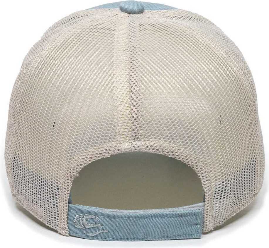 OC Sports FWT-130 Garment Wash Mesh Back Baseball Cap - Light Sage Putty | HIT a Double