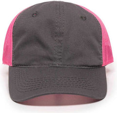OC Sports FWT-130L Adjustable Mesh Back Cap - Charcoal Neon Pink | HIT a Double