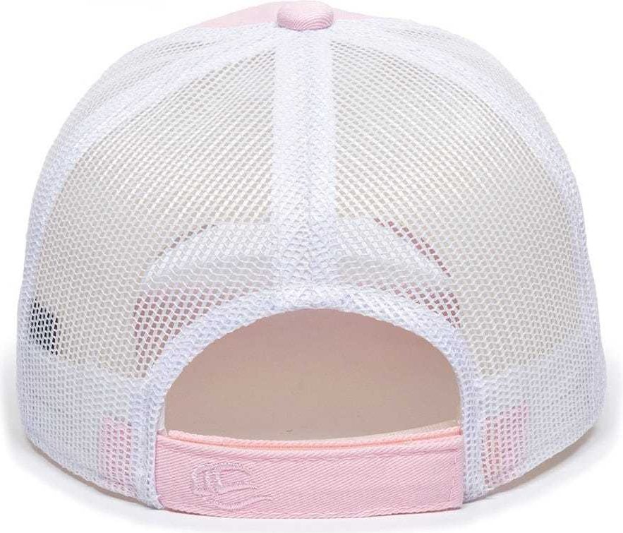 OC Sports FWT-130L Adjustable Mesh Back Cap - Pink White | HIT a Double