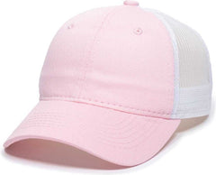 OC Sports FWT-130L Adjustable Mesh Back Cap - Pink White | HIT a Double
