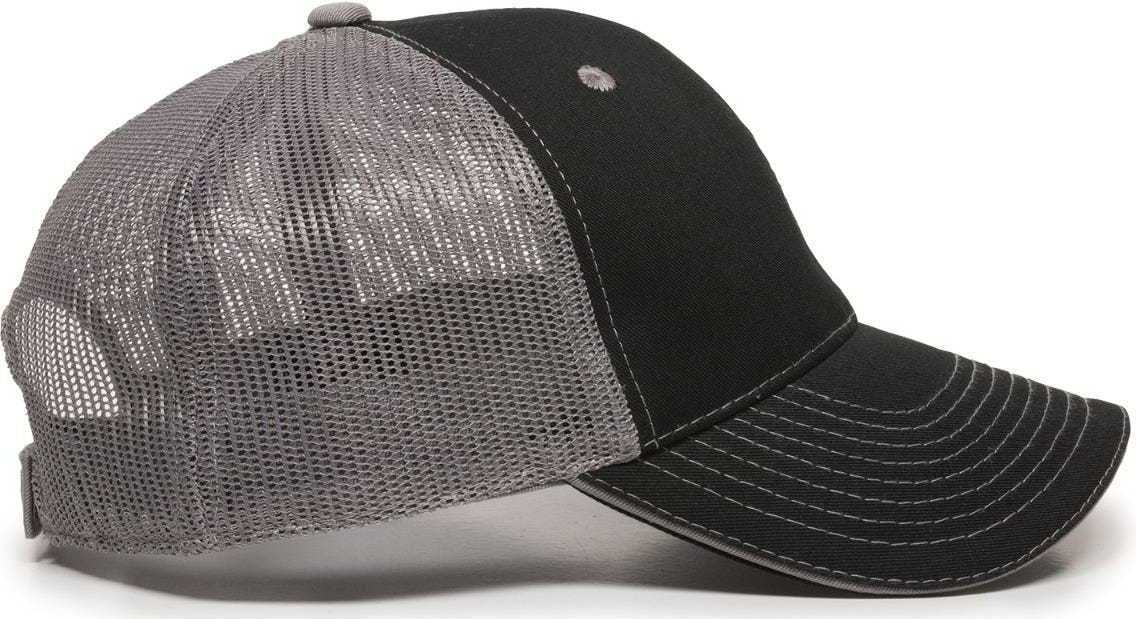 OC Sports GWT-101M Adjustable Mesh Back Cap - Black Grey | HIT a Double