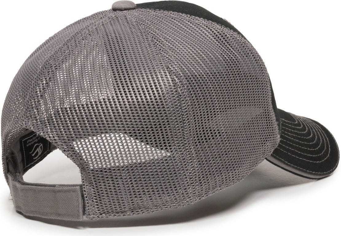 OC Sports GWT-101M Adjustable Mesh Back Cap - Black Grey | HIT a Double