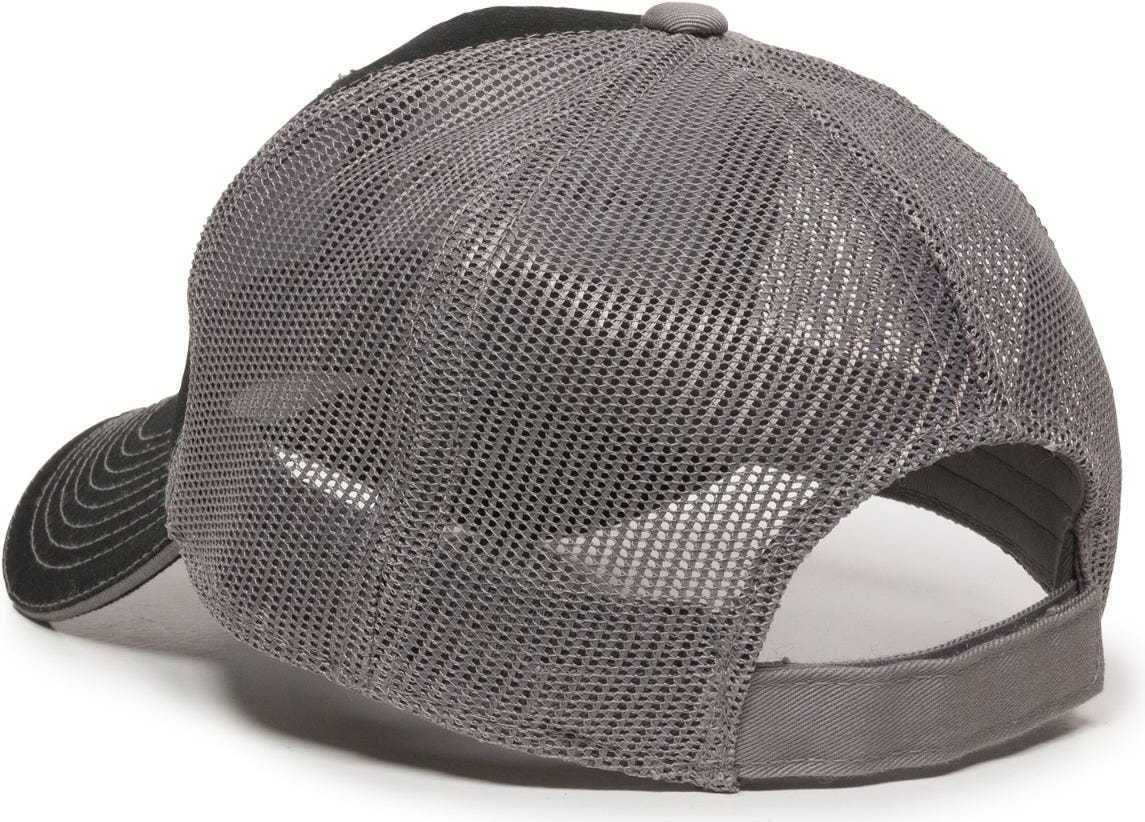 OC Sports GWT-101M Adjustable Mesh Back Cap - Black Grey | HIT a Double