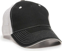 OC Sports GWT-101M Adjustable Mesh Back Cap - Black White | HIT a Double