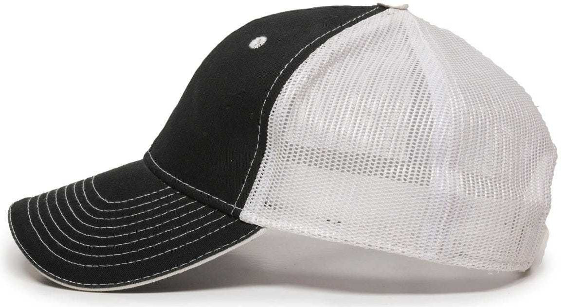 OC Sports GWT-101M Adjustable Mesh Back Cap - Black White | HIT a Double
