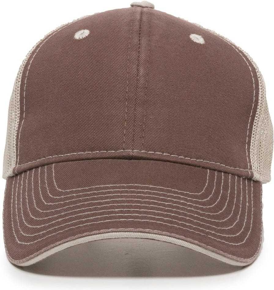 OC Sports GWT-101M Adjustable Mesh Back Cap - Brown Putty | HIT a Double