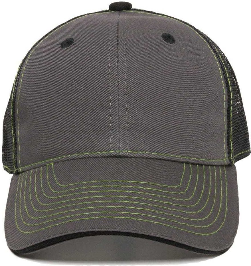 OC Sports GWT-101M Adjustable Mesh Back Cap - Charcoal Black | HIT a Double