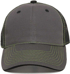 OC Sports GWT-101M Adjustable Mesh Back Cap - Charcoal Black | HIT a Double