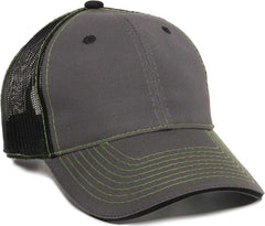 OC Sports GWT-101M Adjustable Mesh Back Cap - Charcoal Black | HIT a Double