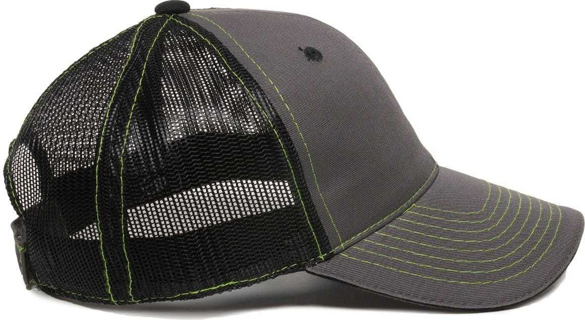 OC Sports GWT-101M Adjustable Mesh Back Cap - Charcoal Black | HIT a Double
