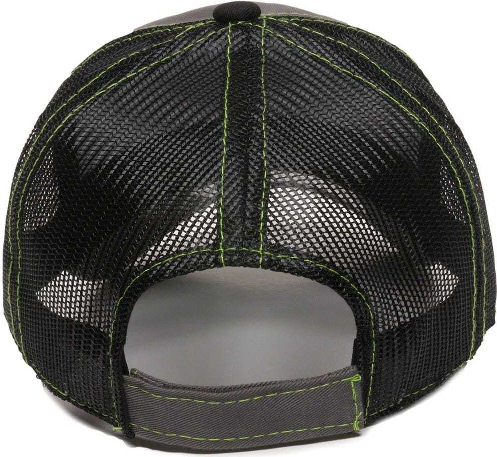 OC Sports GWT-101M Adjustable Mesh Back Cap - Charcoal Black | HIT a Double