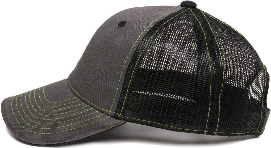 OC Sports GWT-101M Adjustable Mesh Back Cap - Charcoal Black | HIT a Double