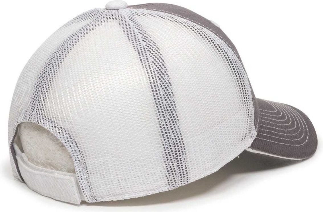 OC Sports GWT-101M Adjustable Mesh Back Cap - Charcoal White | HIT a Double