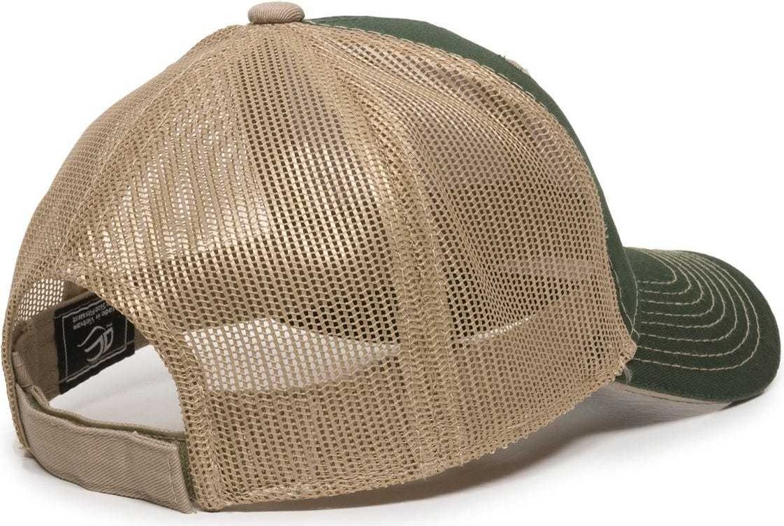 OC Sports GWT-101M Adjustable Mesh Back Cap - Dark Green Khaki | HIT a Double