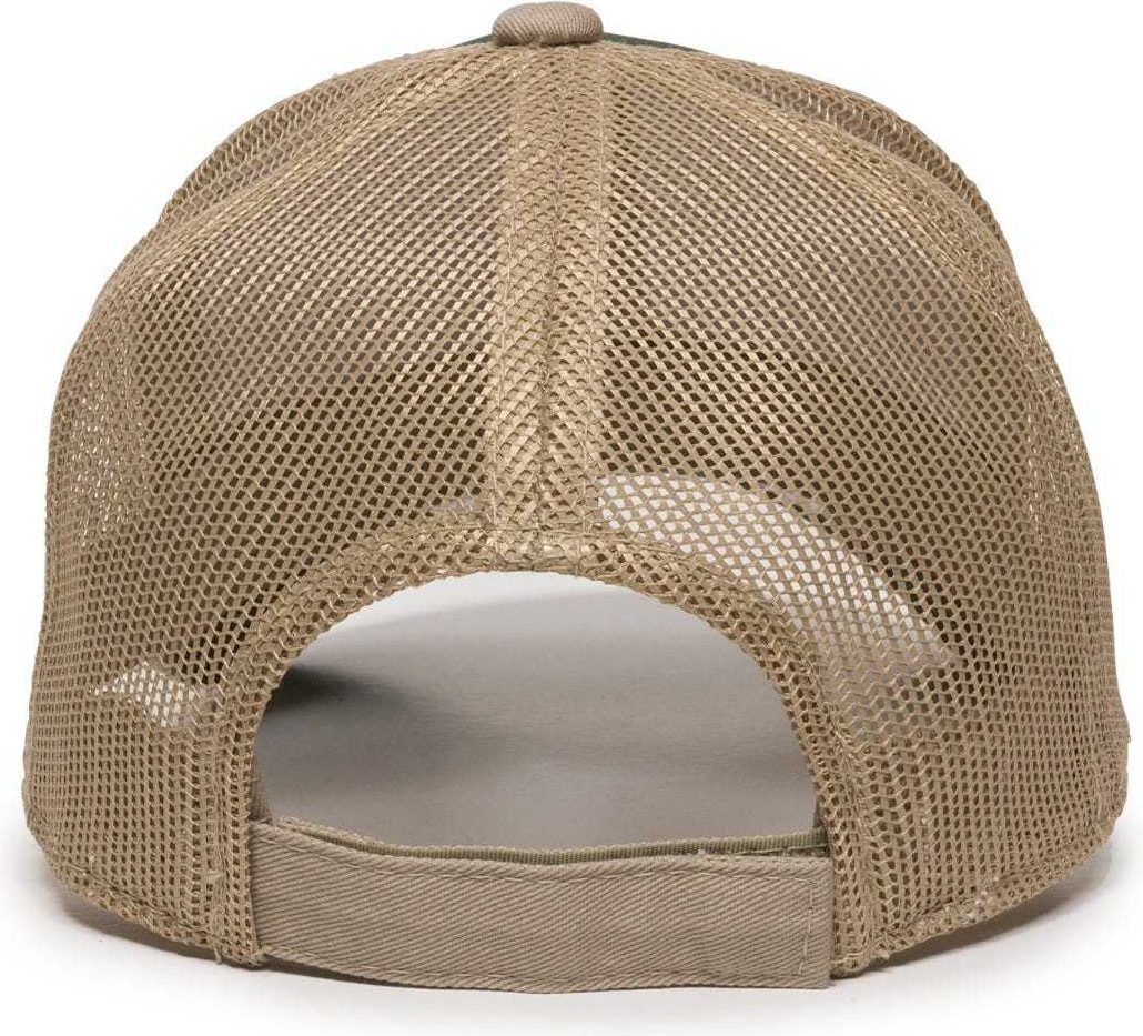 OC Sports GWT-101M Adjustable Mesh Back Cap - Dark Green Khaki | HIT a Double