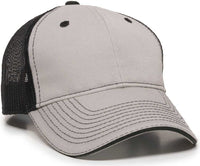 OC Sports GWT-101M Adjustable Mesh Back Cap - Light Grey Black | HIT a Double