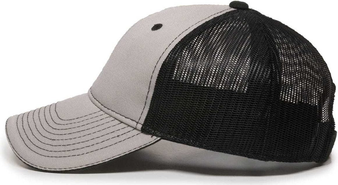 OC Sports GWT-101M Adjustable Mesh Back Cap - Light Grey Black | HIT a Double