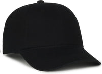 OC Sports GWT-111 Adjustable Strap Garment Wash Cotton Cap - Black | HIT a Double