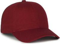 OC Sports GWT-111 Adjustable Strap Garment Wash Cotton Cap - Burgundy | HIT a Double