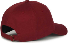 OC Sports GWT-111 Adjustable Strap Garment Wash Cotton Cap - Burgundy | HIT a Double