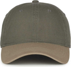 OC Sports GWT-111 Adjustable Strap Garment Wash Cotton Cap - Ol Khaki | HIT a Double