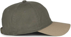 OC Sports GWT-111 Adjustable Strap Garment Wash Cotton Cap - Ol Khaki | HIT a Double