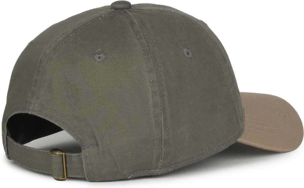 OC Sports GWT-111 Adjustable Strap Garment Wash Cotton Cap - Ol Khaki | HIT a Double