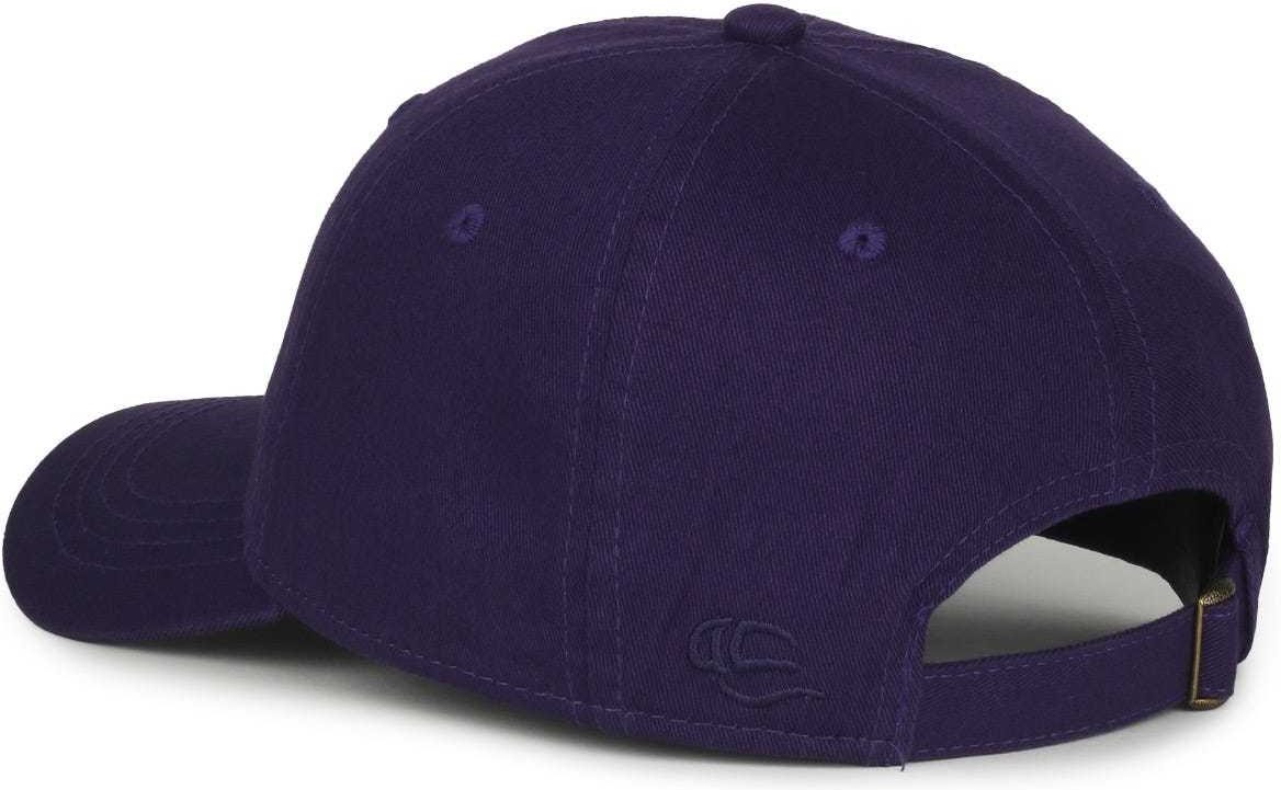 OC Sports GWT-111 Adjustable Strap Garment Wash Cotton Cap - Purple | HIT a Double