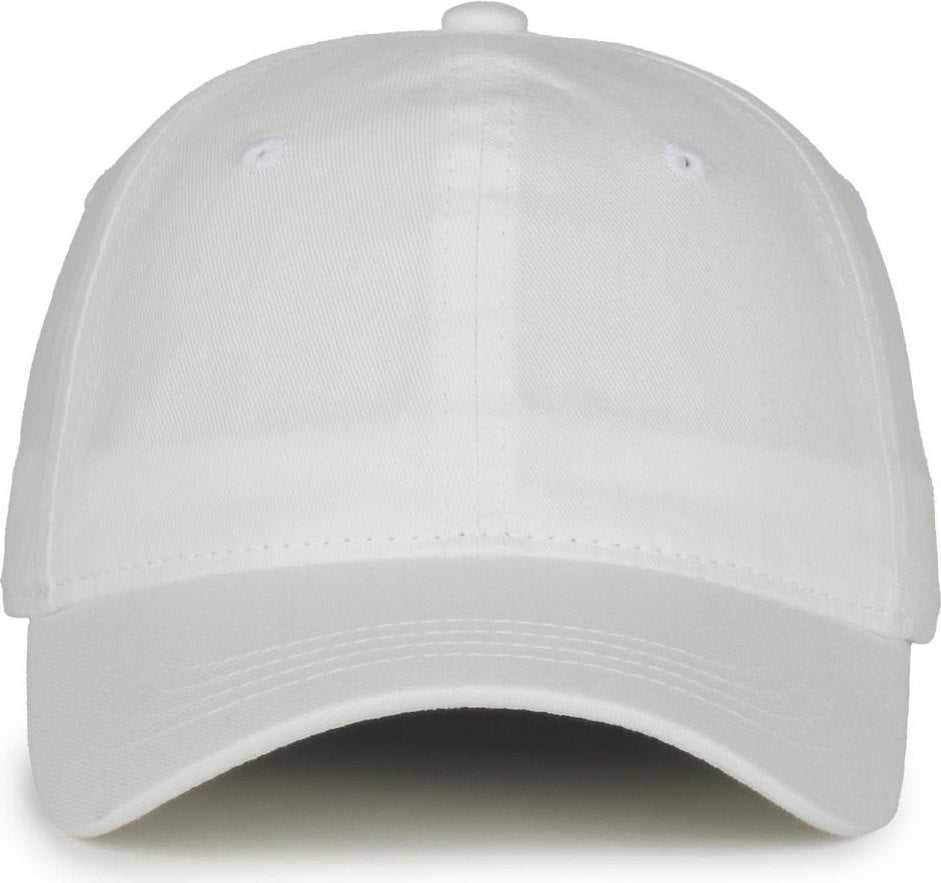 OC Sports GWT-111 Adjustable Strap Garment Wash Cotton Cap - White | HIT a Double