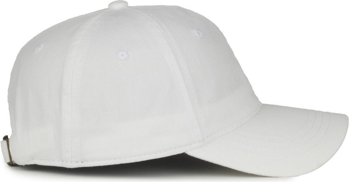 OC Sports GWT-111 Adjustable Strap Garment Wash Cotton Cap - White | HIT a Double