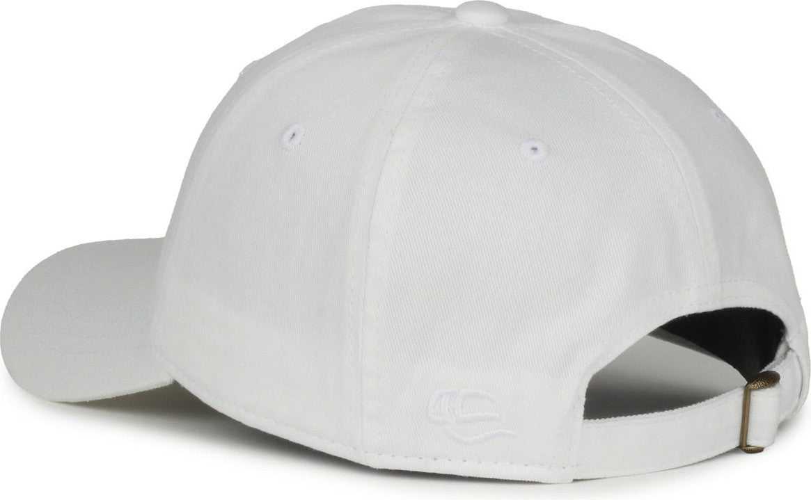 OC Sports GWT-111 Adjustable Strap Garment Wash Cotton Cap - White | HIT a Double