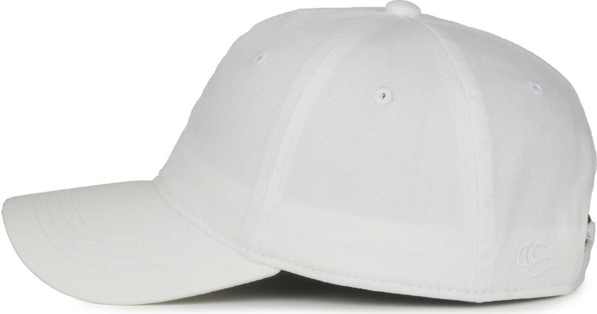 OC Sports GWT-111 Adjustable Strap Garment Wash Cotton Cap - White | HIT a Double