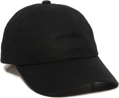 OC Sports GWT-116  Adj. Garment Wash Cotton Baseball Cap - Black | HIT a Double