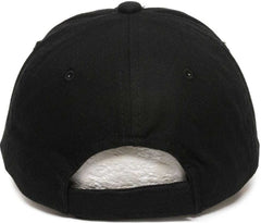 OC Sports GWT-116  Adj. Garment Wash Cotton Baseball Cap - Black | HIT a Double