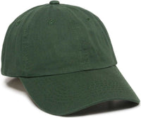 OC Sports GWT-116  Adj. Garment Wash Cotton Baseball Cap - Dark Green | HIT a Double