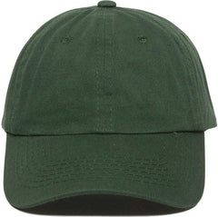 OC Sports GWT-116  Adj. Garment Wash Cotton Baseball Cap - Dark Green | HIT a Double