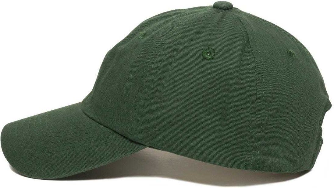 OC Sports GWT-116  Adj. Garment Wash Cotton Baseball Cap - Dark Green | HIT a Double