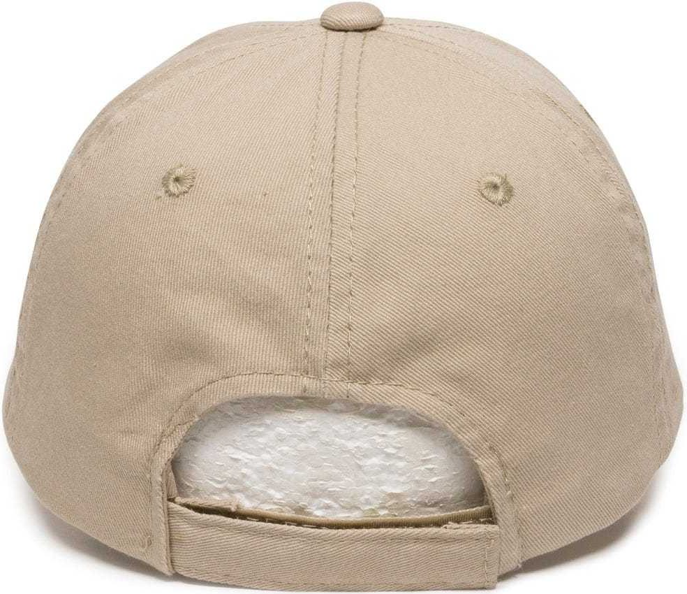 OC Sports GWT-116  Adj. Garment Wash Cotton Baseball Cap - Khaki | HIT a Double