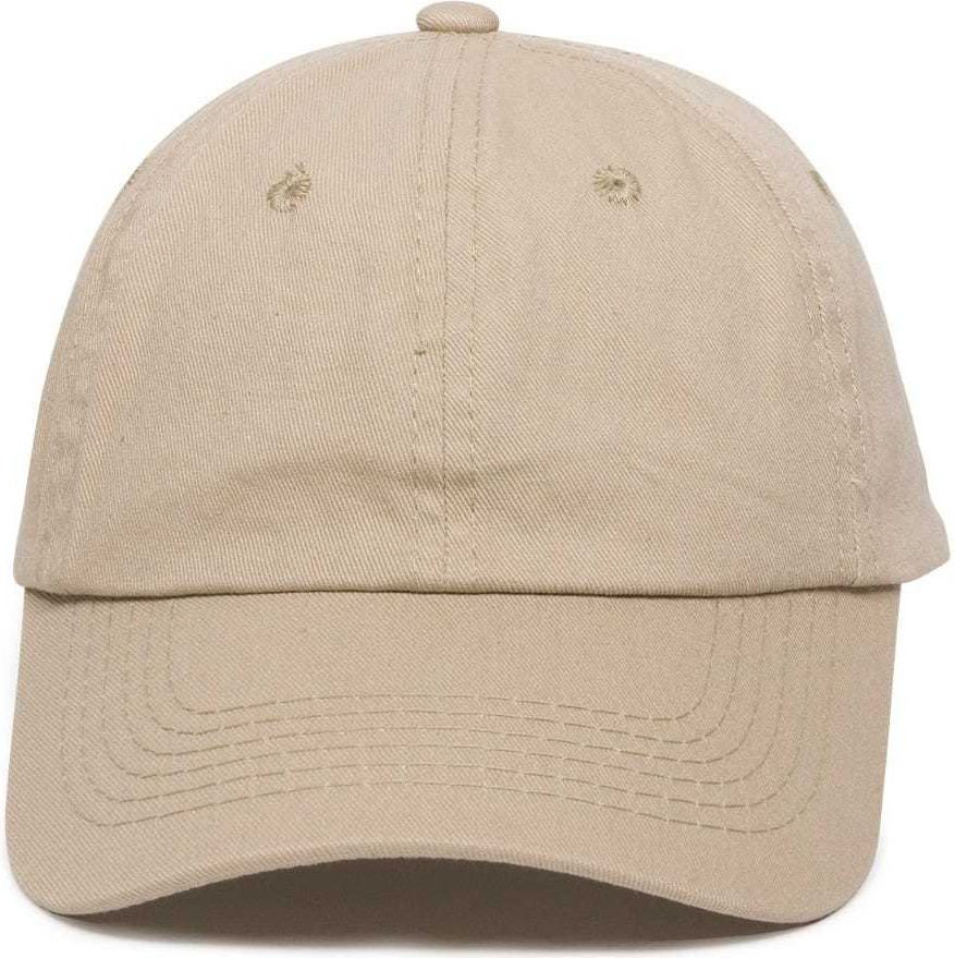 OC Sports GWT-116  Adj. Garment Wash Cotton Baseball Cap - Khaki | HIT a Double
