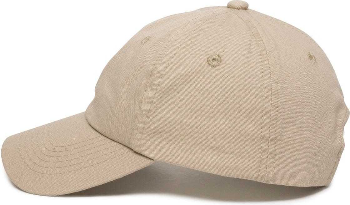OC Sports GWT-116  Adj. Garment Wash Cotton Baseball Cap - Khaki | HIT a Double