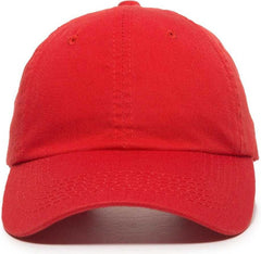 OC Sports GWT-116  Adj. Garment Wash Cotton Baseball Cap - Red | HIT a Double